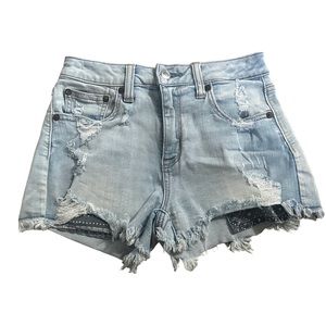 Womens American Eagle Vintage High‎ rise Festival Jean Shorts size 0